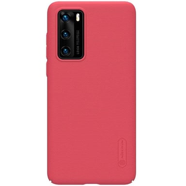 Nillkin Funda para Huawei P40 Serie Super Frosted Shield Compatible con Carga Qi Rojo