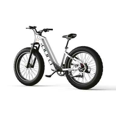 Bicicleta eléctrica todoterreno Cyrusher Aura – Motor de 52 V y 250 W con 95 Nm de par, batería de 780 Wh - Blanca