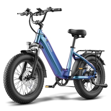 Vélo électrique compact FAFREES F20 Rover pour adultes, batterie 48 V 20 Ah, freins à disque hydrauliques - bleu éclatant