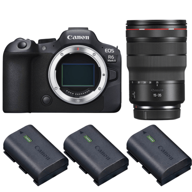 Appareil photo hybride Canon EOS R6 Mark II + RF 15-35mm f/2.8 L IS USM + 3 Canon LP-E6NH + Ebook ''20 astuces pour des images qui claquent''