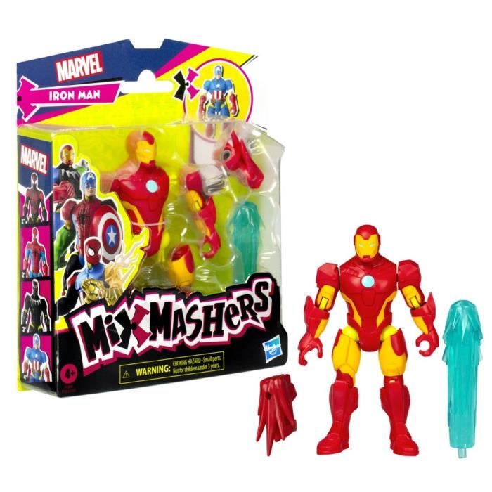 MixMashers Iron Man, figurine 12 cm personnalisable a mélanger et combiner avec accessoires, Marvel, des 4 ans - Neuf