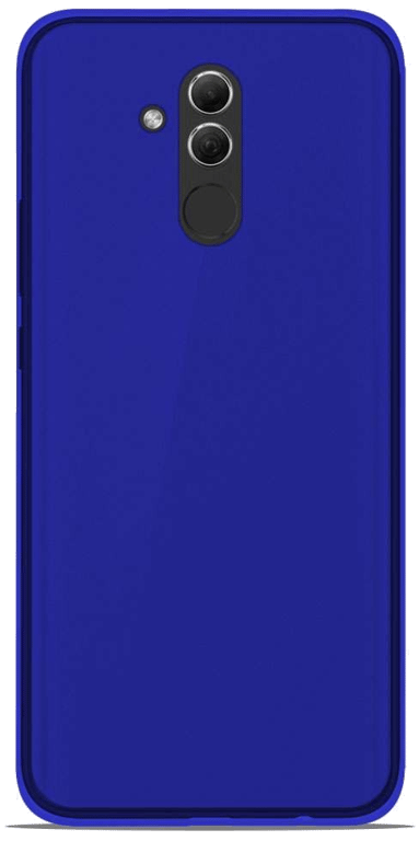 Coque silicone unie compatible Givré Bleu Huawei Mate 20 Lite