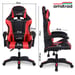 Amstrad AMS-800-RED Fauteuil / Chaise de bureau Gamer coloris noir & rouge - coussin lombaire