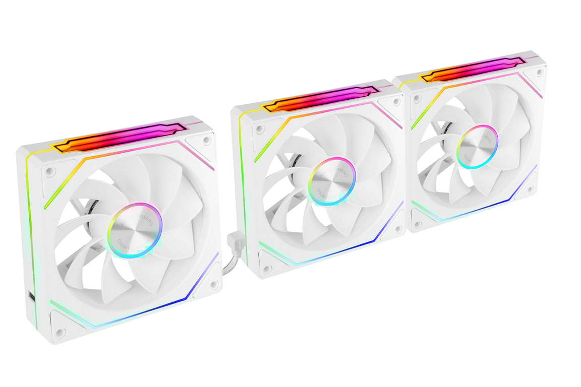 Ventilador suplementario Mars Gaming MF LINKFINITYKIT2R 120mm 1800RPM RGB con conexión magnética - vue 4