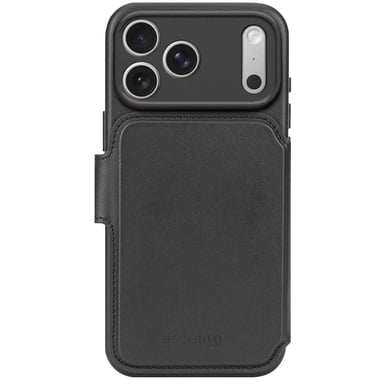 Decoded Funda folio para iPhone 17 Pro Max MagSafe de cuero con funda desmontable Negro
