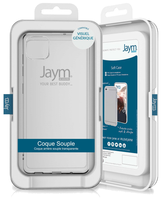 JAYM - Coque Souple Transparente pour Apple iPhone 12 / 12 Pro (6.1) ? Souple et résistante - Traite