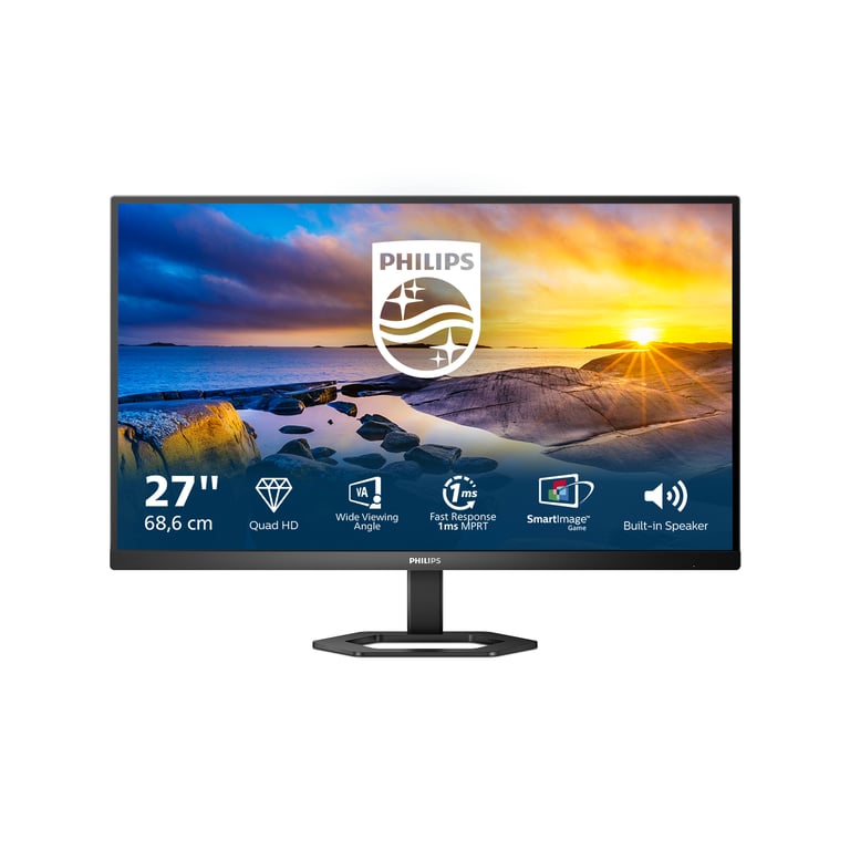 Philips 27E1N5500LA Moniteur QHD 27 Pouces VA 1 ms 75 Hz Haut parleurs Réglable en Hauteur Mode Faible luminosité Smart Contrast 2560 x 1440 300 CDm² HDMI 1.4 / DP 1.2 - vue 9