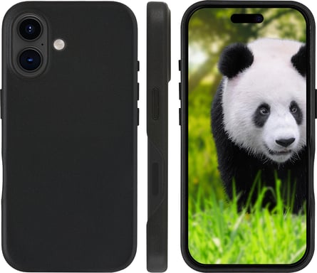 DBRAMANTE1928 Funda para Apple iPhone 16 Compatible MagSafe Folio 2 en 1 Modelo Lynge Negro