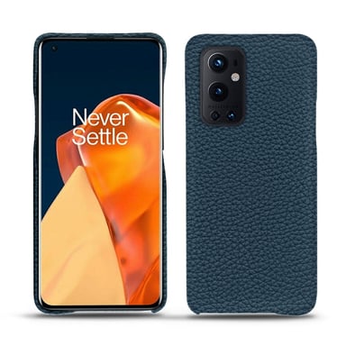 Coque cuir OnePlus 9 Pro -  - Bleu - Cuir grainé