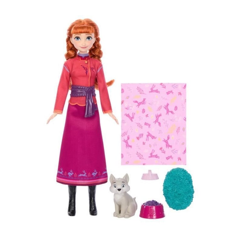 Disney La Reine des Neiges Coffret Anna et le Louveteau 4 accessoires Disney Frozen JFG17 - vue 10