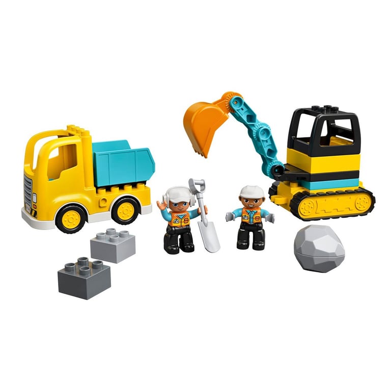 LEGO DUPLO Ville 10931 : Le Camion et la Pelleteuse pour Petits Constructeurs - Neuf