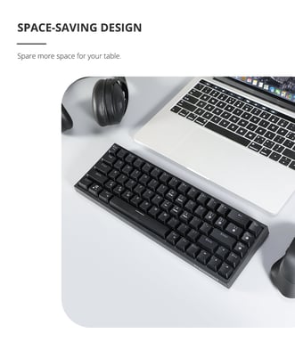 Clavier de Jeu Mécanique 3 Modes, Interrupteurs Bleus Personnalisés, Touches Macro Programmables, Rétroéclairage RGB 16.8M, Anti-ghosting, Compatible Multi-plateformes