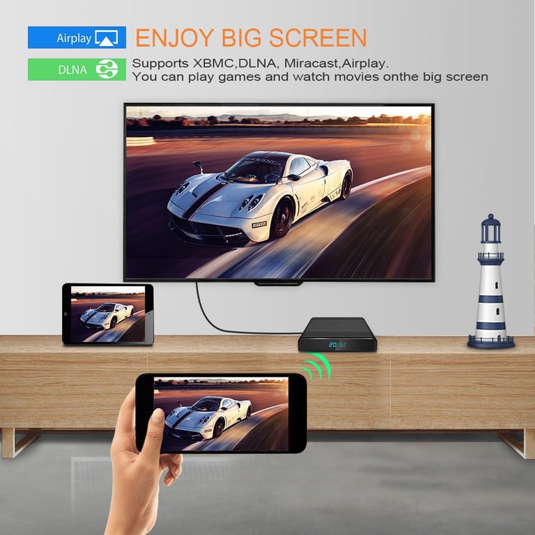 Box Tv Android 6.0 Mini Pc Octa Core 1.5Ghz 3Go Ram Kodi 4K Wifi Bluetooth 32Go YONIS