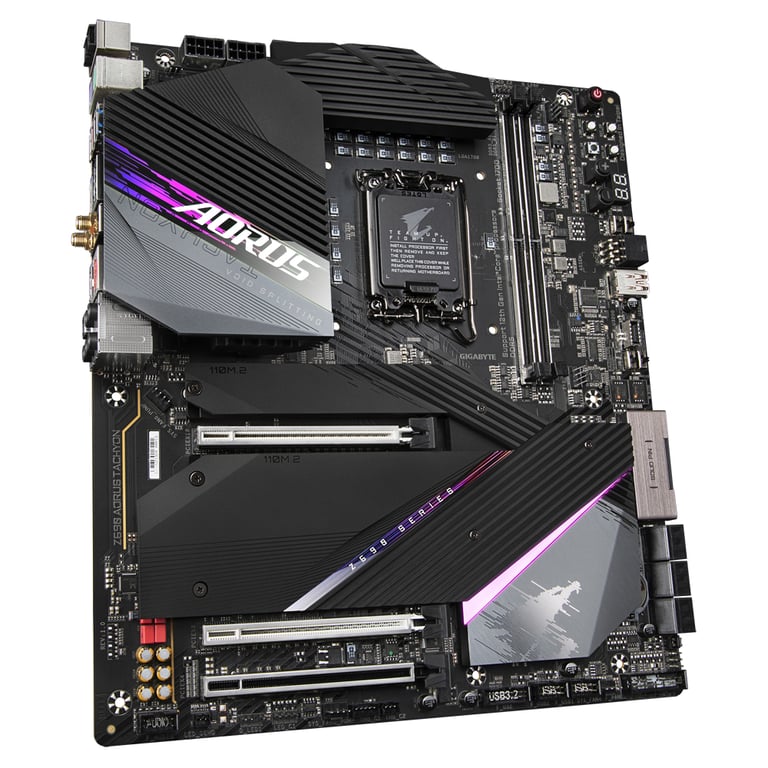 Gigabyte Z690 AORUS TACHYON 1.0 carte mère ATX étendu Socket LGA1700 Z690 Chipset USB C Gen 2x2 USB 3.2 Gen 2 USB 3.2 Gen 1 2.5 Gigabit LAN Wi Fi 6 Bluetooth carte graphique... - vue 6