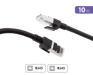 Force Power Cable Ethernet RJ45 trenzado doble apantallado S/FTP Macho/Macho 10m Negro