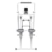 Formill QK7906 - Appareil de musculation vertical pliable avec guidon et pédales réglables sur 3 niveaux et écran LED - Blanc