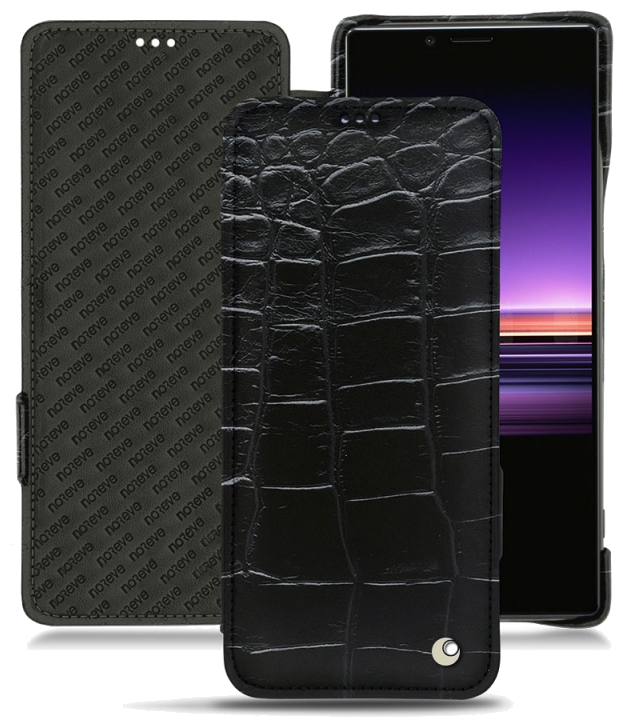 Housse cuir Sony Xperia 1 - Rabat horizontalNoir