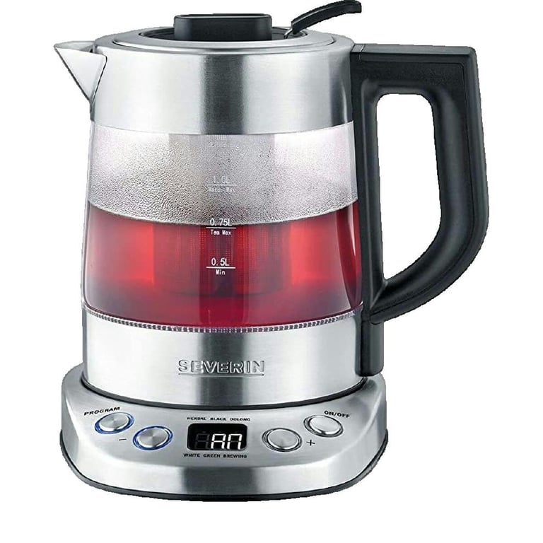 Bouilloire Severin WK 3473 1 litre Noir et Argent - Neuf