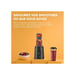 Mixeur portable Severin SM3753 Mix & Go 320 W 2 vitesses pulse 4 lames Noir avec 2 gourdes Tritan 600 ml