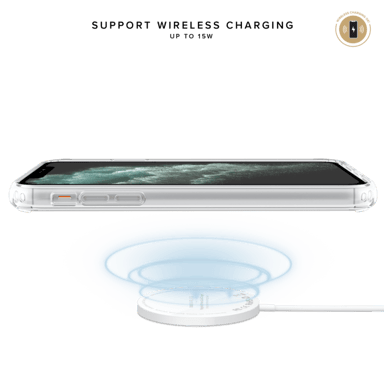 Guscio ibrido invisibile per Apple iPhone 11 Pro, trasparente