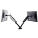 Support de bureau flexible pour 2 écrans , pneumatique et réglable en hauteur. Support de bureau à pinces ou passage de câbles DS3002C-B1
