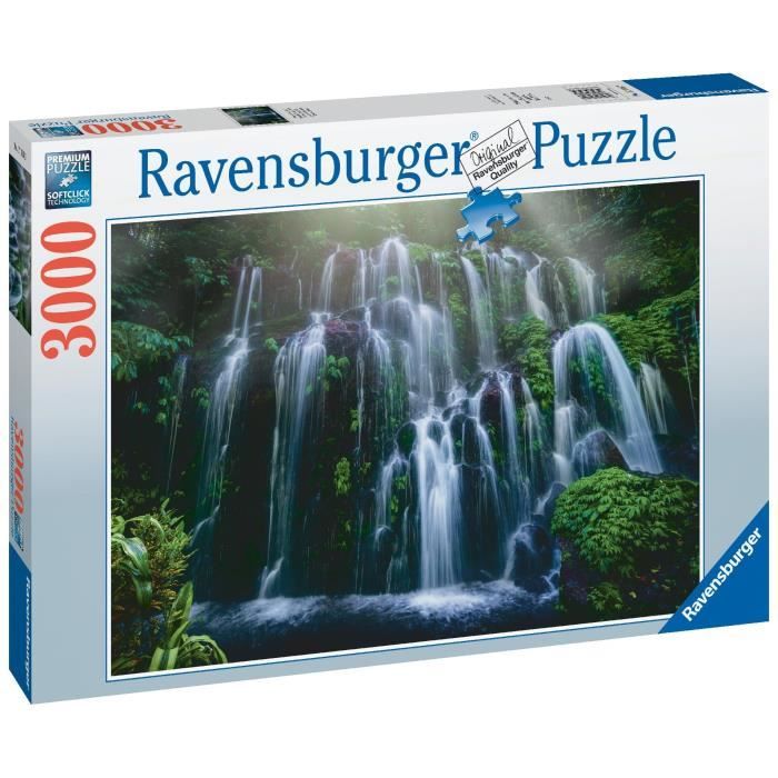 Puzzle 3000 pièces : Chutes d'eau Bali Ravensburger France - vue 2