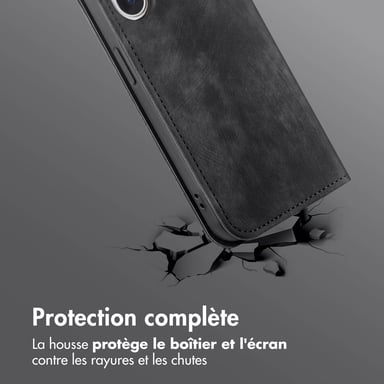 imoshion Étui de téléphone portefeuille Slim pour Apple iPhone 16 - Noir