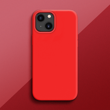 Carcasa de gel de silicona suave a prueba de golpes para Apple iPhone 13, Rojo Fuego