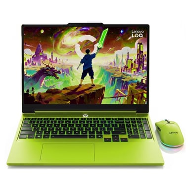 Ordinateur portable Lenovo LOQ 15AHP11 Ryzen 7 250, RTX 5060 8 Go, 16 Go DDR5, SSD 512 Go, écran IPS 15,3'' WUXGA 165 Hz, vert Surge Green