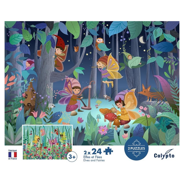 Sentosphere Puzzle Elfes Et Fées 24 Pièces X2