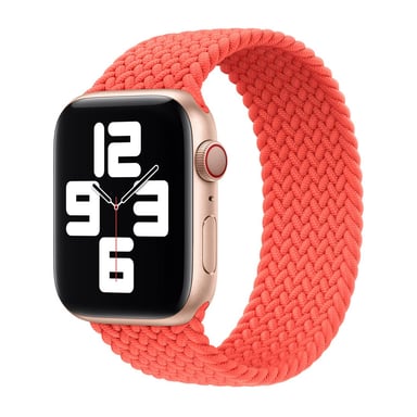 Bracelet Solo tressé pour Apple Watch | 44/45/46/49 mm - Taille 9 - Electric Orange