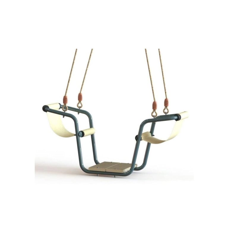 Portique de jeux AMILY ALEO BY TRIGANO en bois et métal avec 3 accessoires toboggan et plateforme Neuf - vue 2