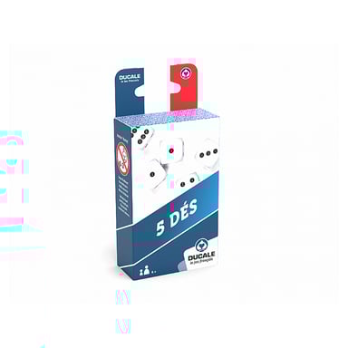 Dados Ducale de 18 mm - Juego de 5 dados de formato ecológico para juegos de mesa