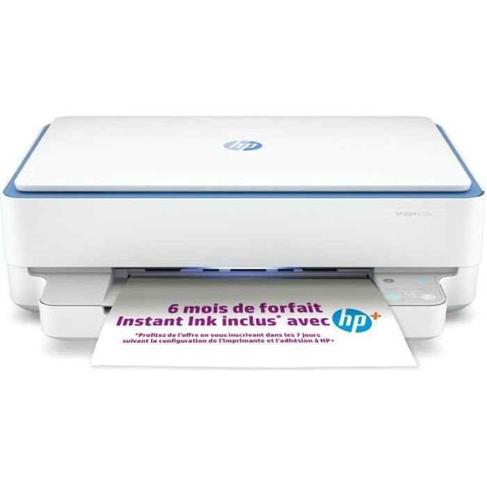 HP Envy 6010e Imprimante tout-en-un Jet d'encre couleur Copie Scan - Idéal  pour la famille - 6 mois d'Instant ink inclus avec HP+ - HP