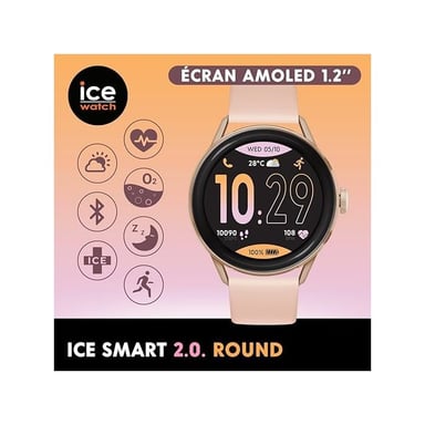 Ice-Watch Ice Smart Two 3,05 cm (1.2'') AMOLED 39 mm Numérique 390 x 390 pixels Écran tactile Or rose