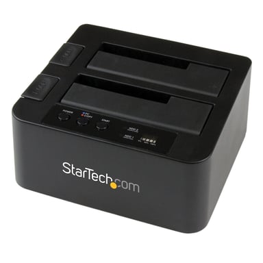 StarTech.com Duplicateur de Disque Dur à 2 Baies, Cloneur/Copieur Autonome USB 3.0 (5 Gbps) / eSATA vers 2,5/3,5  SATA III HDD/SSD, Station d'accueil pour Disque Dur, Cloneur de Disque Dur - Neuf