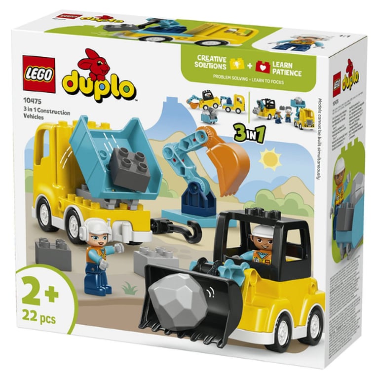 LEGO DUPLO Town Véhicules de Chantier 3-en-1 10475 - vue 7