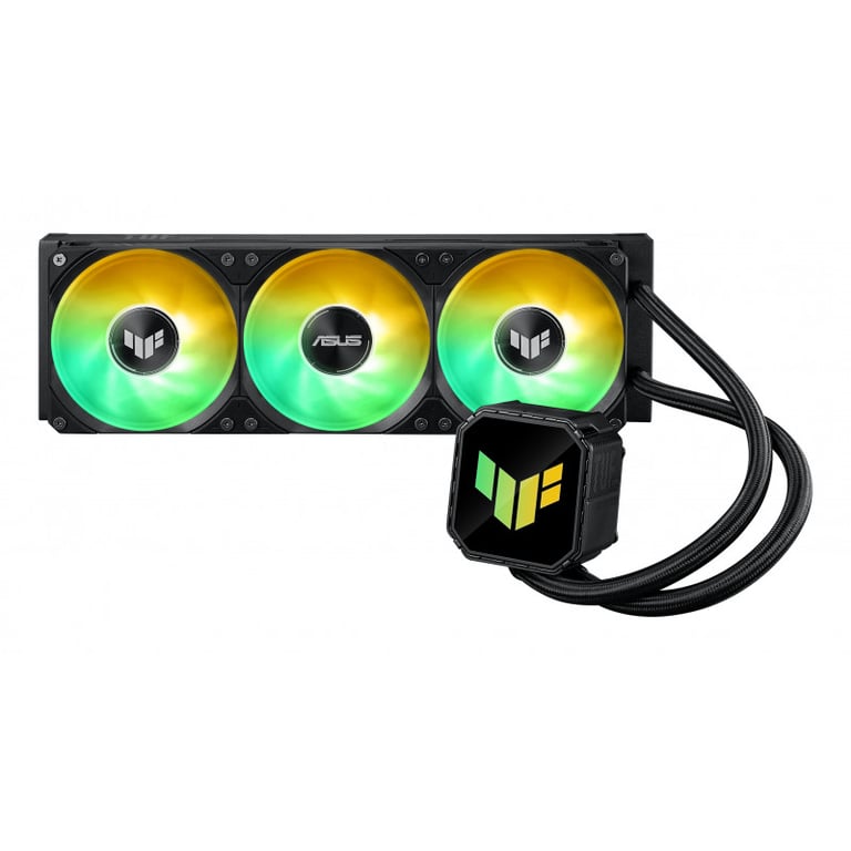 Refroidisseur liquide ASUS TUF Gaming LC III 360 ARGB LCD – AIO 360mm écran LCD 2.8” 3 ventilateurs 120 mm ARGB tubes gainés 400 mm Intel LGA185117001200 & AMD AM5AM4 - vue 3