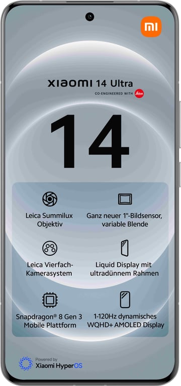 Xiaomi 14 Ultra (5G) 512 Go, Blanc, Débloqué