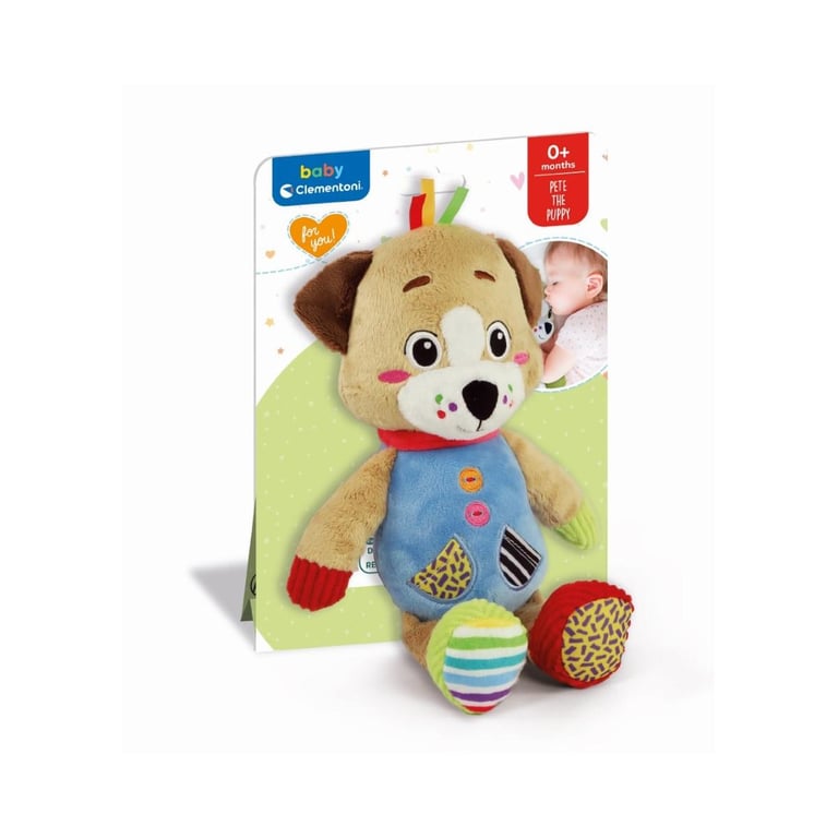 Peluche Clementoni 17905 – Peluche Chien Pete, Jouet d'Apprentissage Sensoriel - vue 3