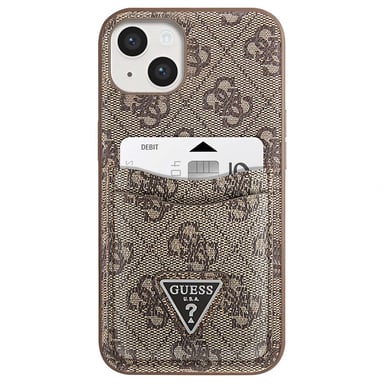 Coque pour Apple iPhone 14 PU 4G Porte-cartes Marron