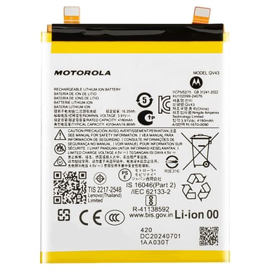 Motorola Batería Interna para Motorola Edge 50 Neo 4310mAh QV43 Original Blanco