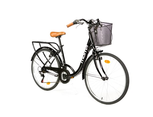 Vélo de Ville City Classic 26'', Aluminium SHIMANO 18v, Noir