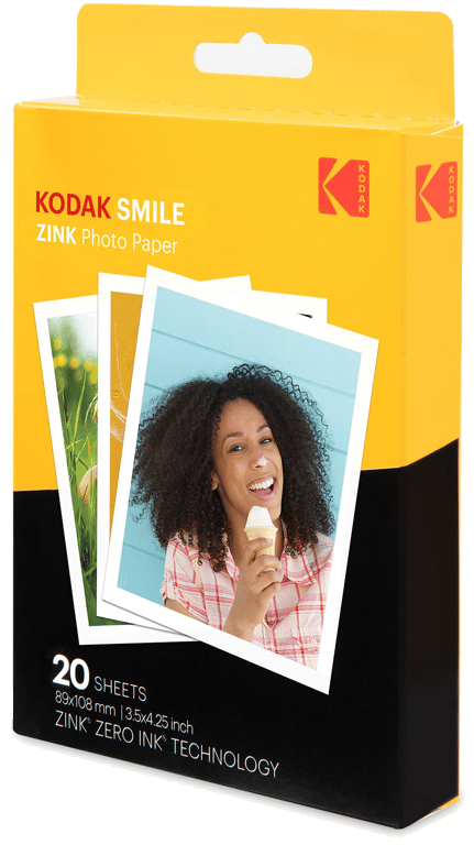 Pack de 20 Papiers photo Instantané Kodak Format 3x4