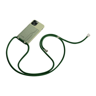 Bandolera vegana orgánica antibacteriana para Apple iPhone 11 Pro, verde albahaca