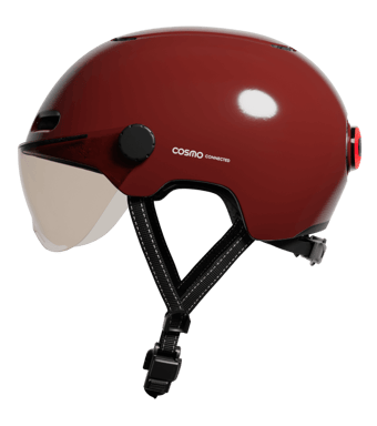 Cosmo Fusion - Casque avec éclairage Vélo Arrière Intelligent et Connecté - Feu Stop, Detection de Chute Automatique, Partage de trajet