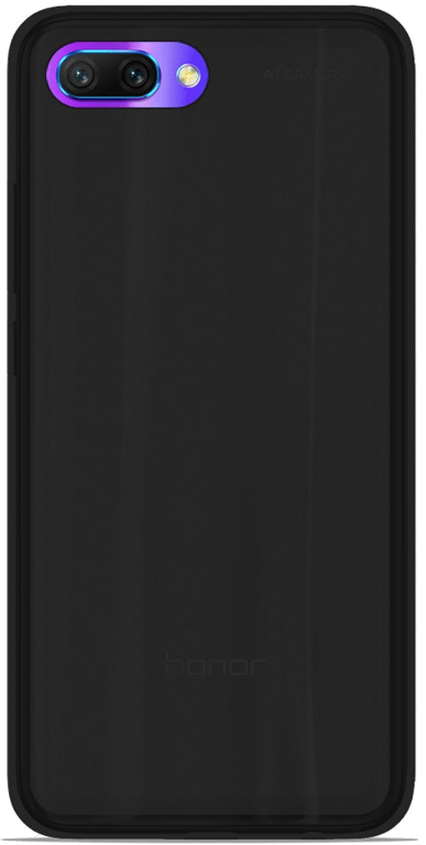 Coque silicone unie compatible Givré Noir Huawei Honor 10