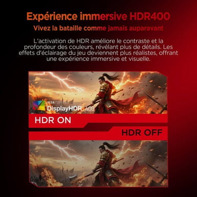 Ecran PC Gamer - 24 - FHD - 240Hz - Dalle Fast IPS - 1ms - G24H3D