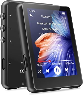 Lecteur MP3 de 2,4 pouce 32 go Bluetooth 5.0 noir