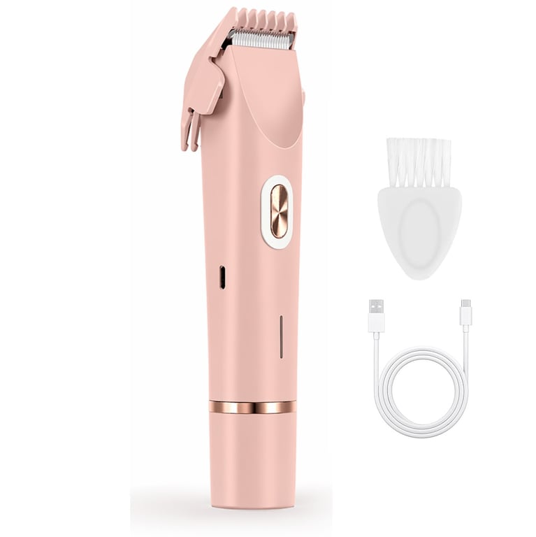 Depiladora Eléctrica 2 en 1 para Mujer, Recargable, Bikini Trimmer, Afeitadora Íntima Pink - Nuevo